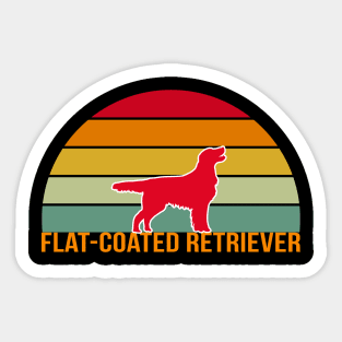 Flat-Coated Retriever Vintage Silhouette Sticker